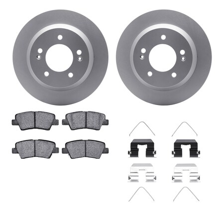 4512-03190, Geospec Rotors With 5000 Advanced Brake Pads Includes Hardware,  Silver